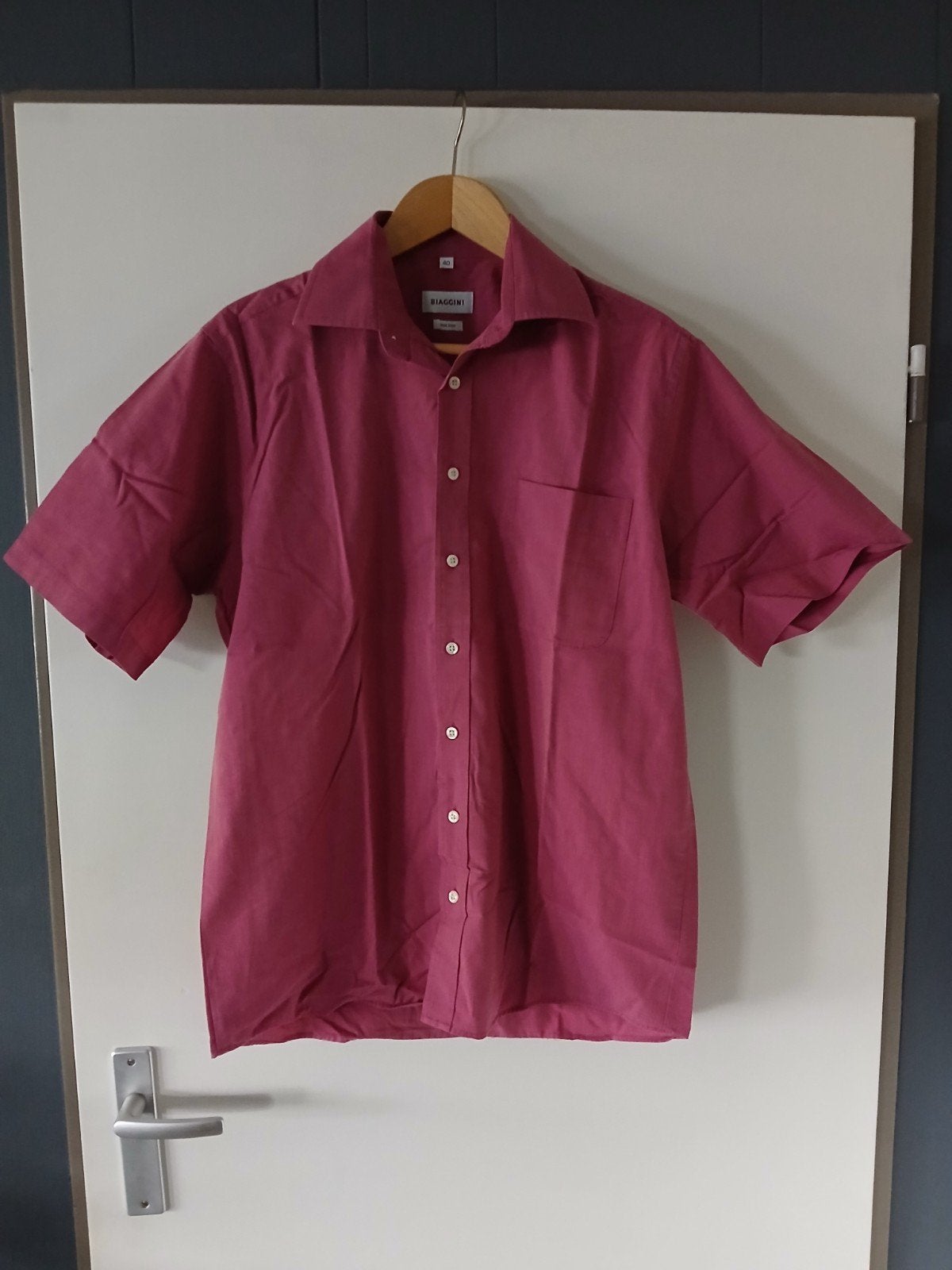 blouse korte mouwen merk biggini kleur roze, Biaggini, Zo goed als nieuw, Roze, Halswijdte 39/40 (M)