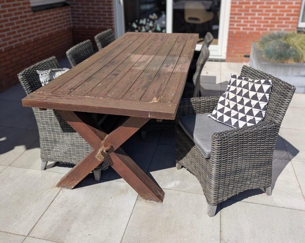 Exotan Tuinset 6 personen, Ophalen, Gebruikt, 6 zitplaatsen, Tuinset