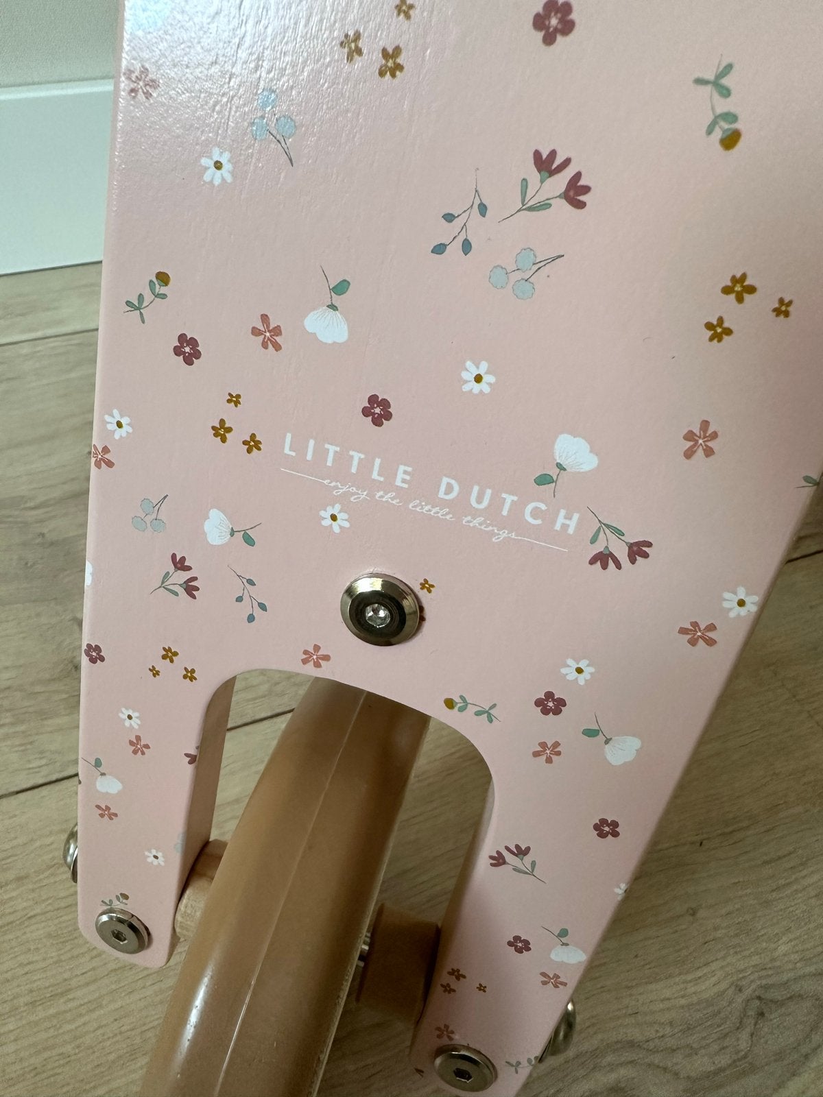 Prachtige Little Dutch houten driewieler – Pink, Ophalen of Verzenden, Zo goed als nieuw, Loopfiets