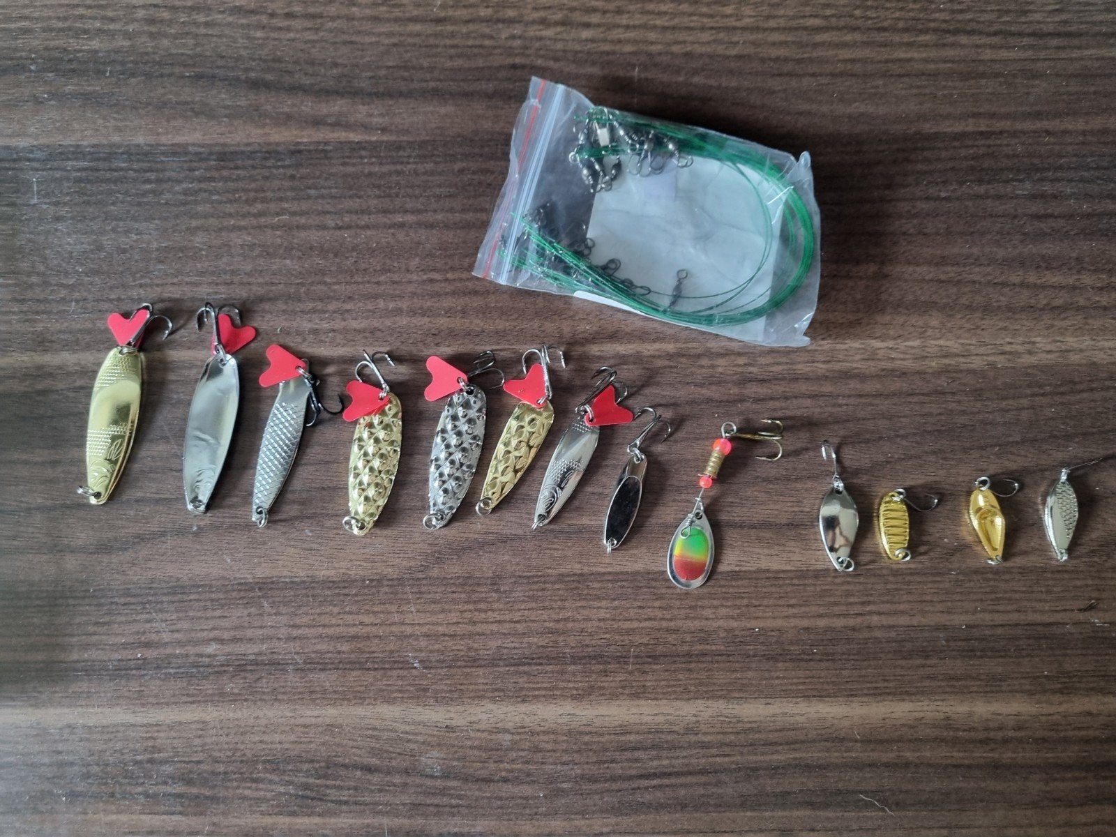 Vis aas set met ijzerdraad 20 - Diverse kunstaas, Ophalen of Verzenden, Nieuw, Kunstaas