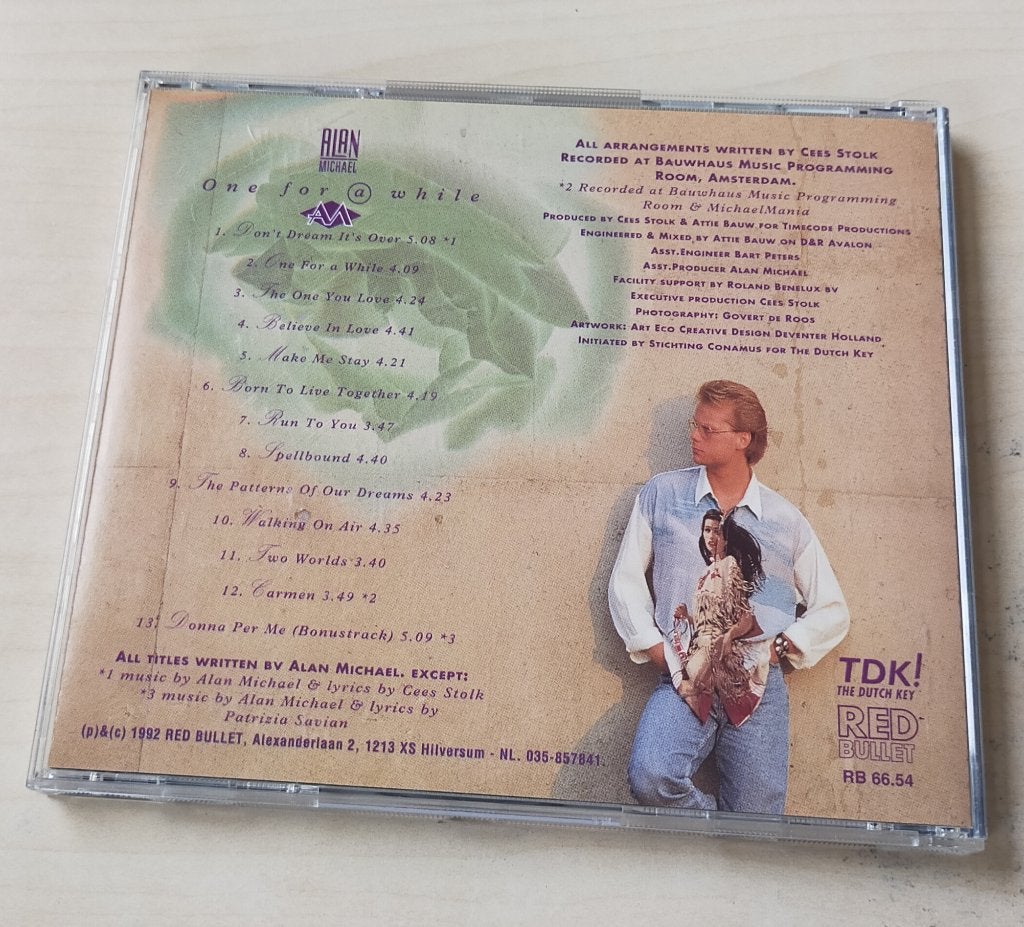 Alan Michael - One For A While CD 1992, Ophalen of Verzenden, Zo goed als nieuw, Pop