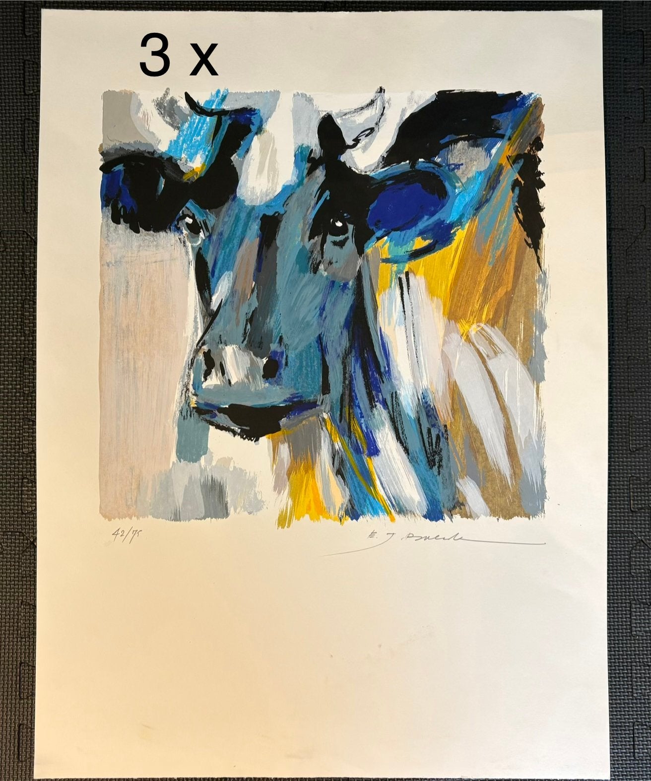 Diverse kunstwerken Hans Buenk: oa koeien en landschappen, Ophalen