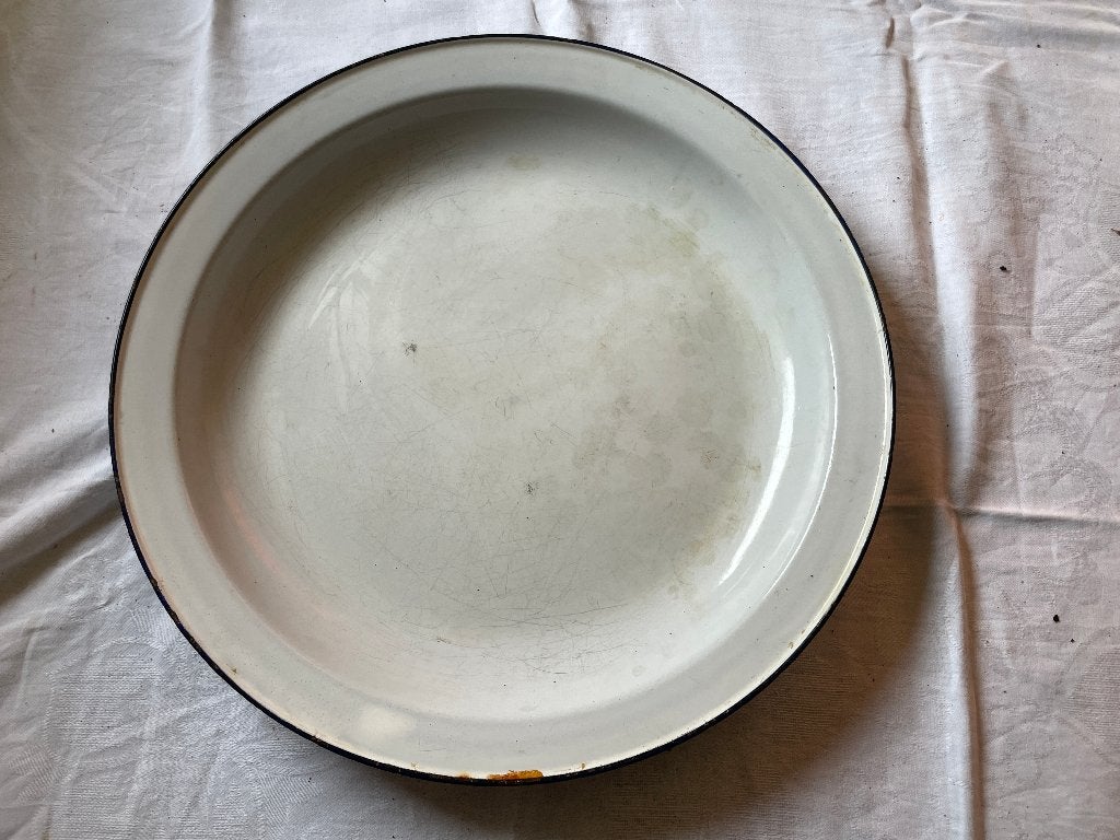 emaille bord rond, Antiek en Kunst, Curiosa en Brocante, Ophalen