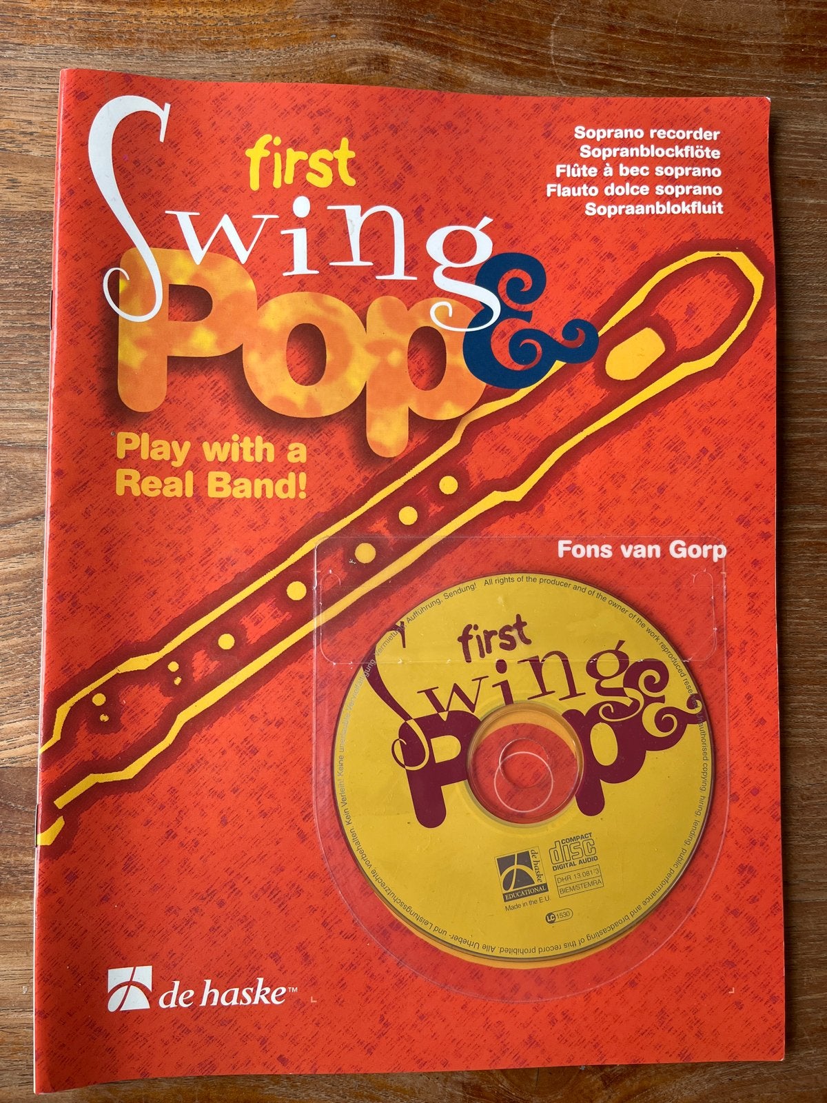 Muziekboek blokfluit met cd - First Swing & Pop, Muziek en Instrumenten, Bladmuziek, Gebruikt, Les of Cursus, Ophalen of Verzenden