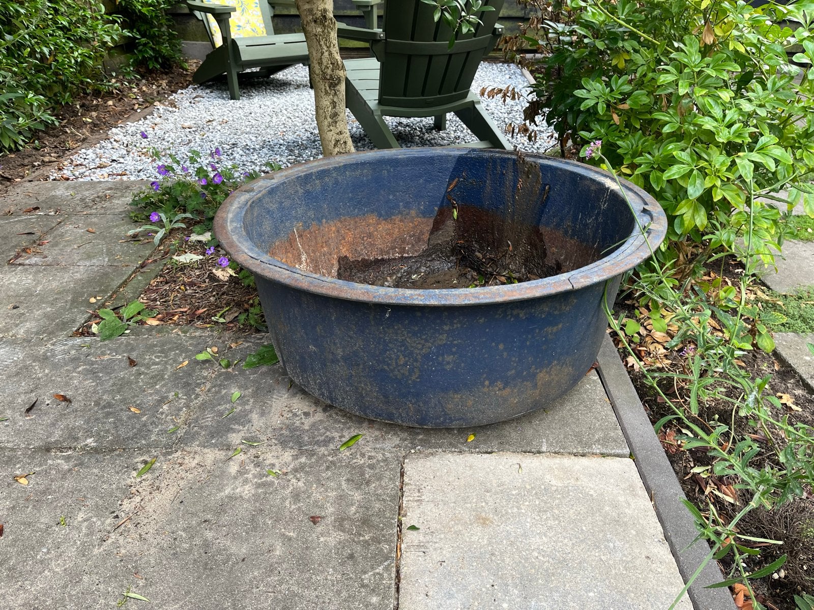 Grote ronde plantenbak, diameter 83,5 cm, Ophalen, Gebruikt, Balkon, Rond
