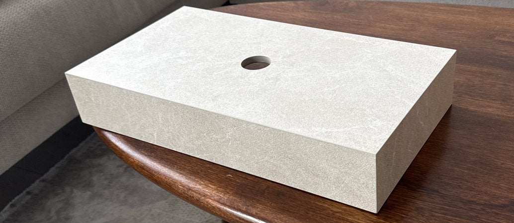 Maatwerk wastafelblad voor waskom 40cm bij 22cm inc. Beugel!, Ophalen of Verzenden, Nieuw, Steen, Wastafel