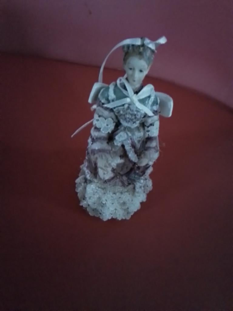 Vintage Kerstengel Beeldje - Victoriaanse Stijl, Ophalen of Verzenden