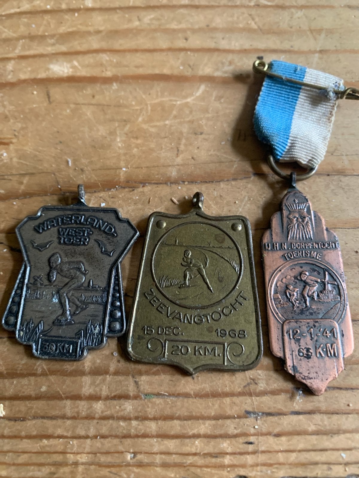 Vintage medailles: Waterland, Zeevangtocht, Dorpentocht, Ophalen of Verzenden