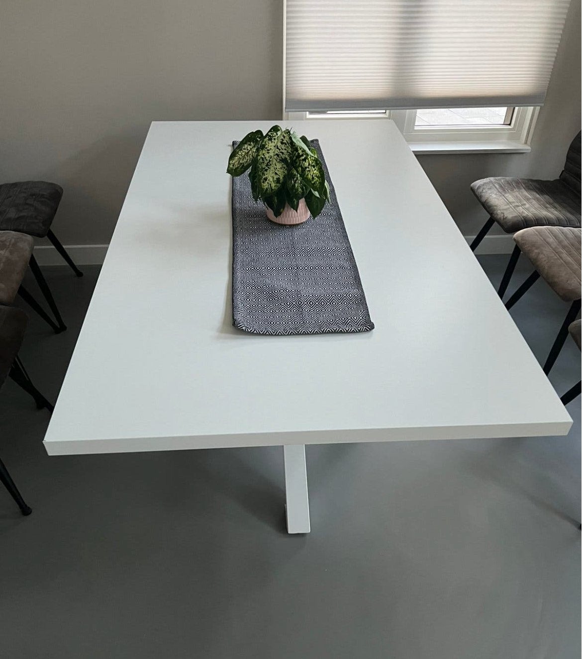 Eettafel Wit 180x100cm (Kave Home Argo), Ophalen, Gebruikt, 50 tot 100 cm, Vijf personen of meer