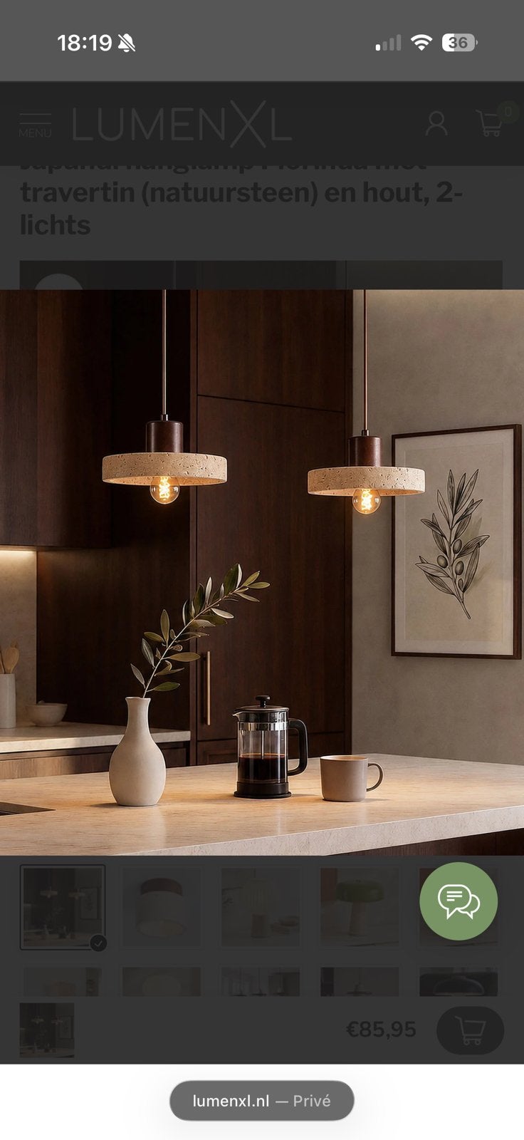 Japandi hanglamp, Ophalen, Nieuw