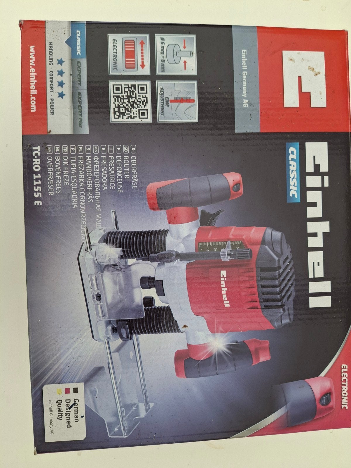 Einhell Bovenfrees TC-RO 1155 E - Nieuw in doos, Ophalen of Verzenden, Nieuw, Elektrisch, Bovenfrees