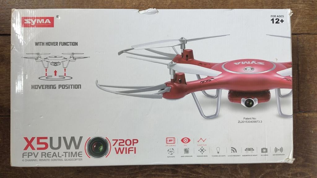 Syma X5UW FPV drone met extra's LET OP stijgt niet goed op, Ophalen of Verzenden