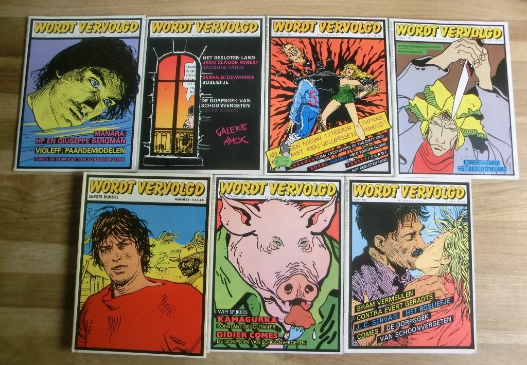 7 stripboeken uit de Wordt vervolgd reeks, Boeken, Meerdere stripboeken, Ophalen of Verzenden, Gelezen