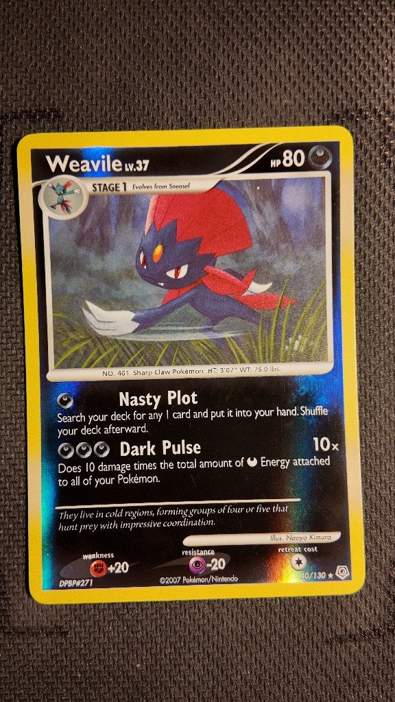 Weavile 40 Diamond & Pearl | Pokemon kaart, Ophalen, Zo goed als nieuw, Losse kaart, Foil