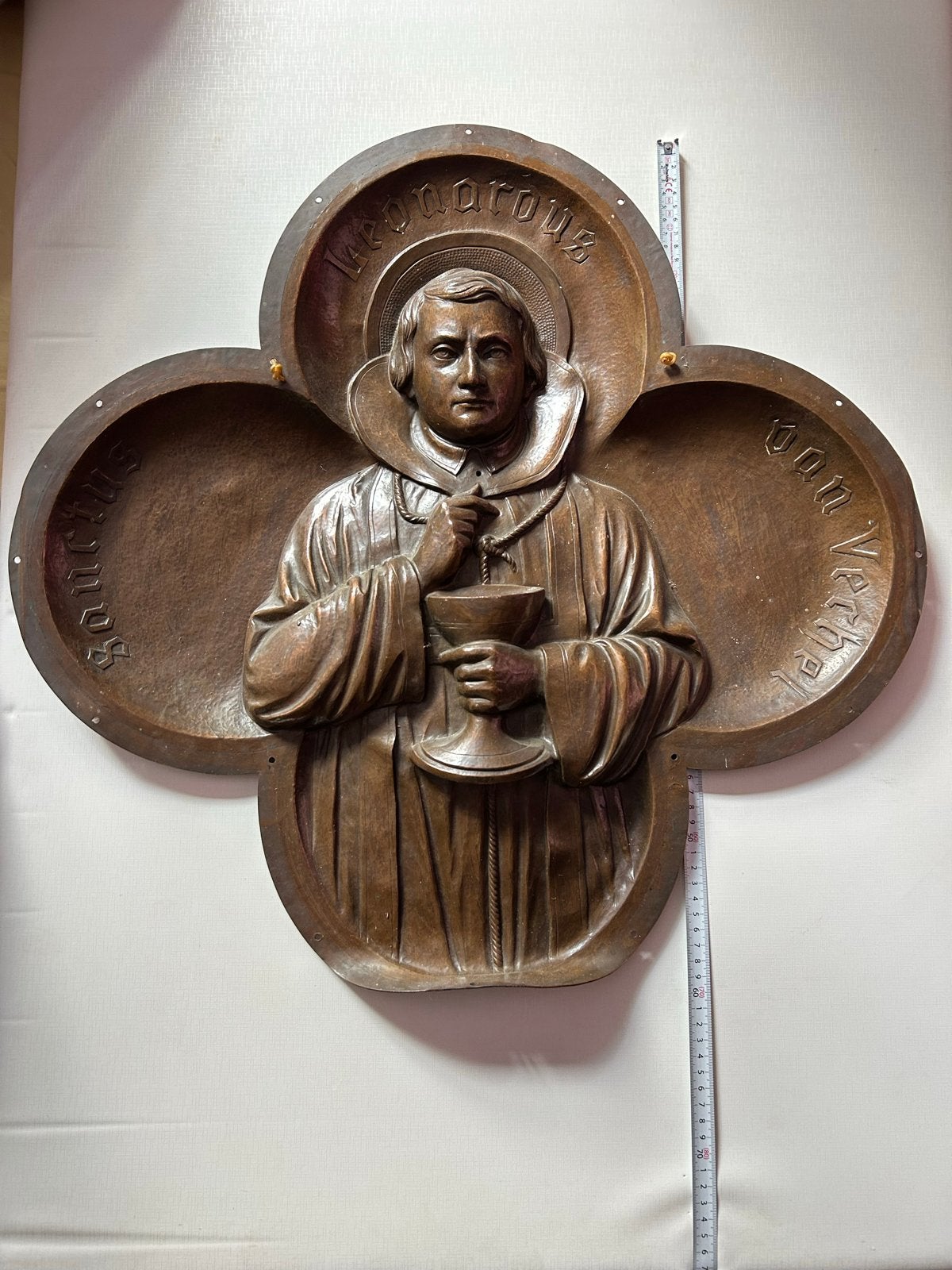 plaquette van Heilige Leonardus 62 x62cm, Ophalen