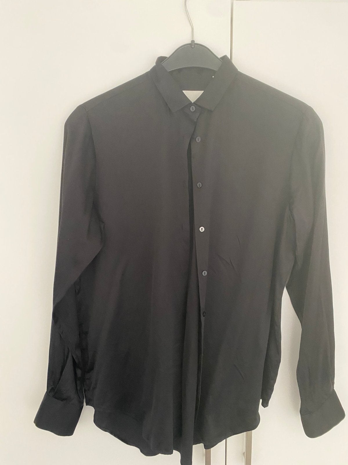 Pauw Xacus zwart zijden blouse maat 2, Ophalen, Zo goed als nieuw, Maat 38/40 (M), Zwart