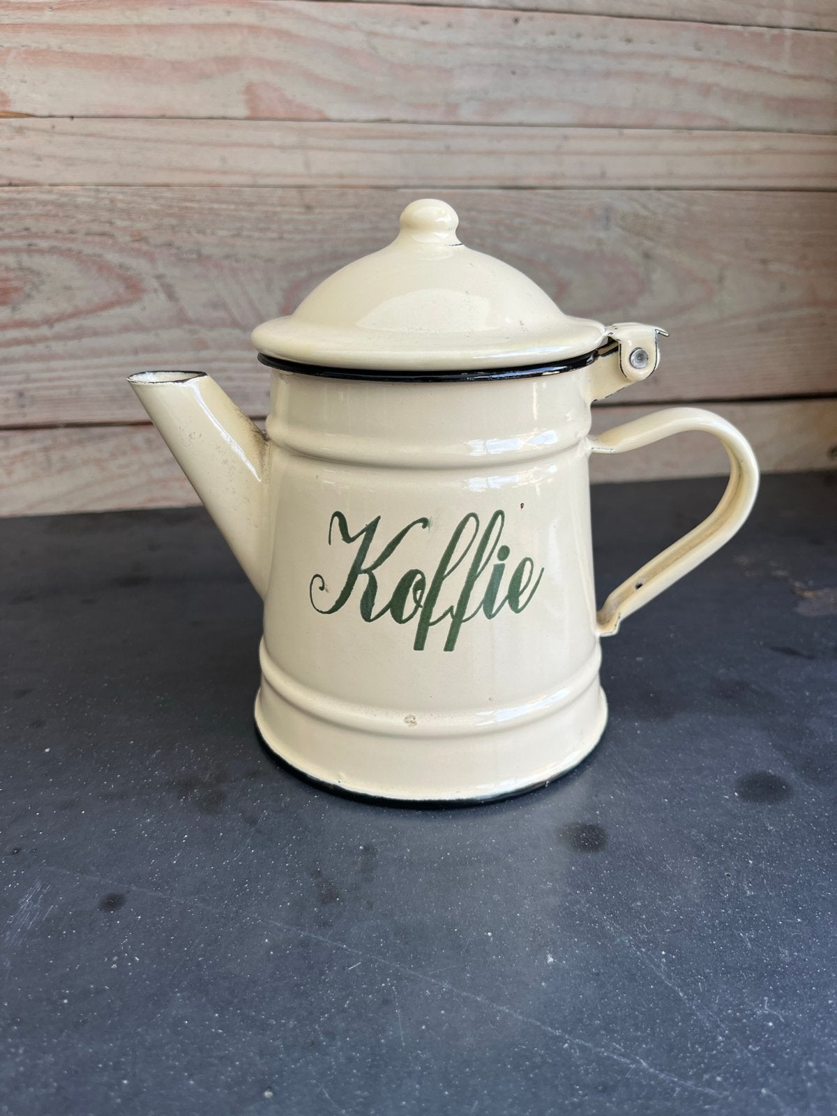 Vintage Emaille Koffiepotje, Ophalen of Verzenden