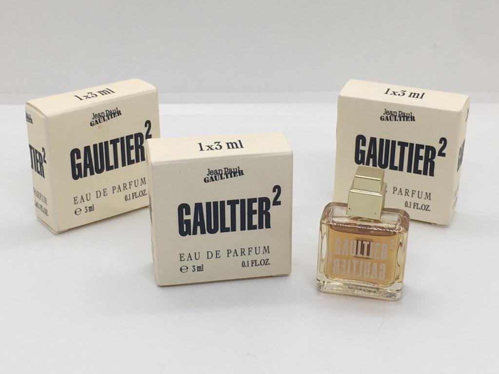 3 miniaturen Eerste editie Gaultier2 Eau de parfum Gaultier, Verzamelen, Parfumverzamelingen, Ophalen of Verzenden, Nieuw, Miniatuur