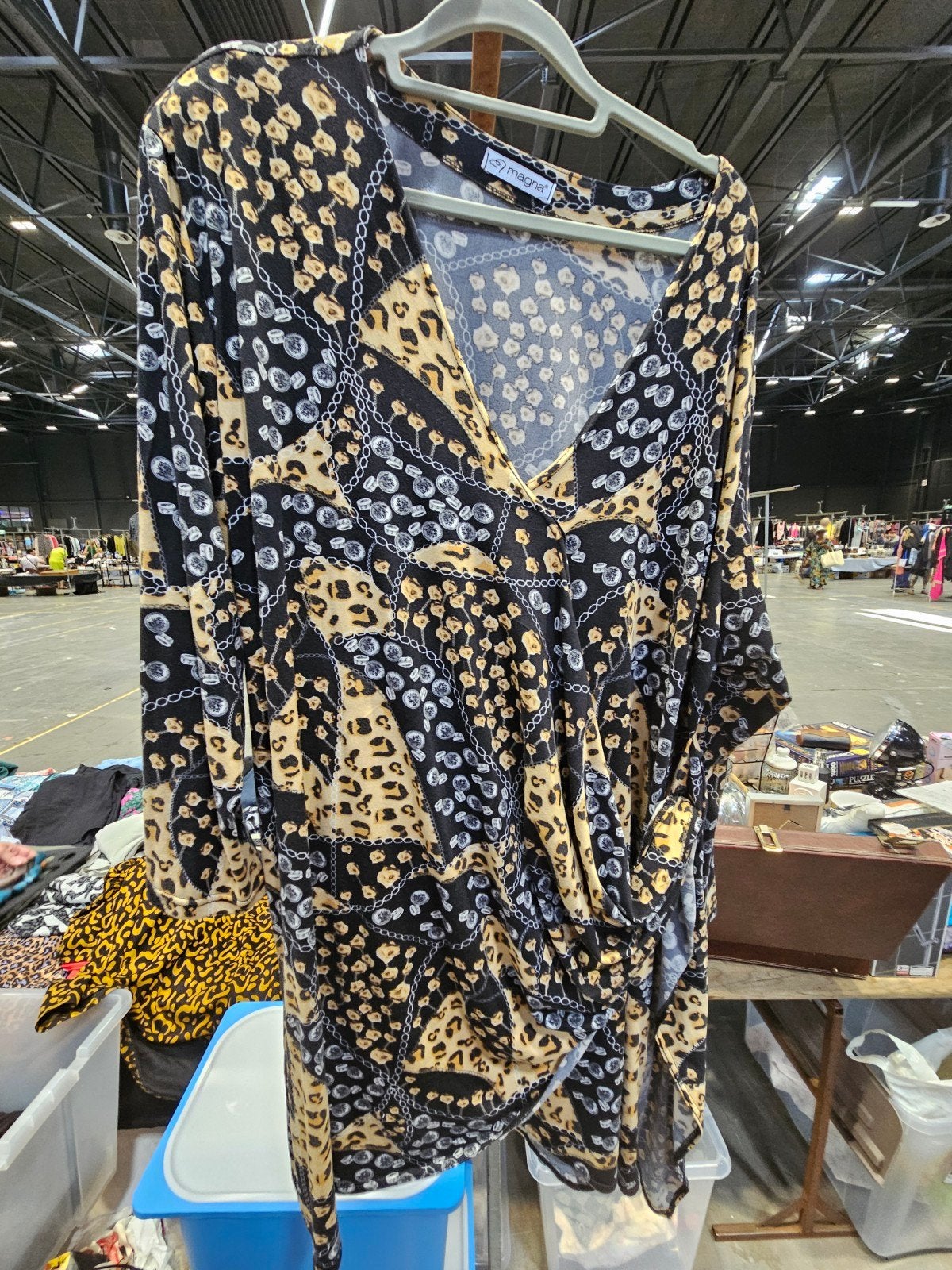 Magna dames shirt met lange mouwen en dierenprint, Zwart, Maat 46/48 (XL) of groter, Ophalen of Verzenden, Lange mouw