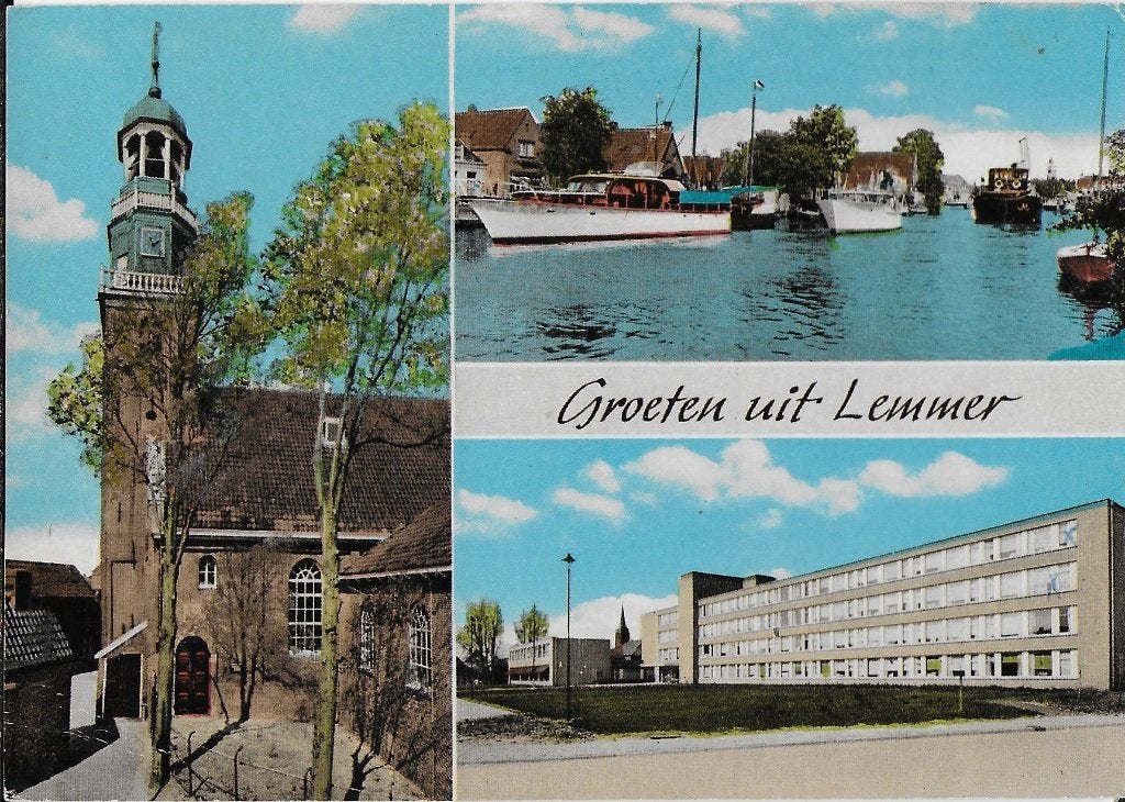 Q2389 Gelopen ansichtkaart groeten uit lemmer, Ophalen of Verzenden, 1960 tot 1980, Gelopen, Friesland