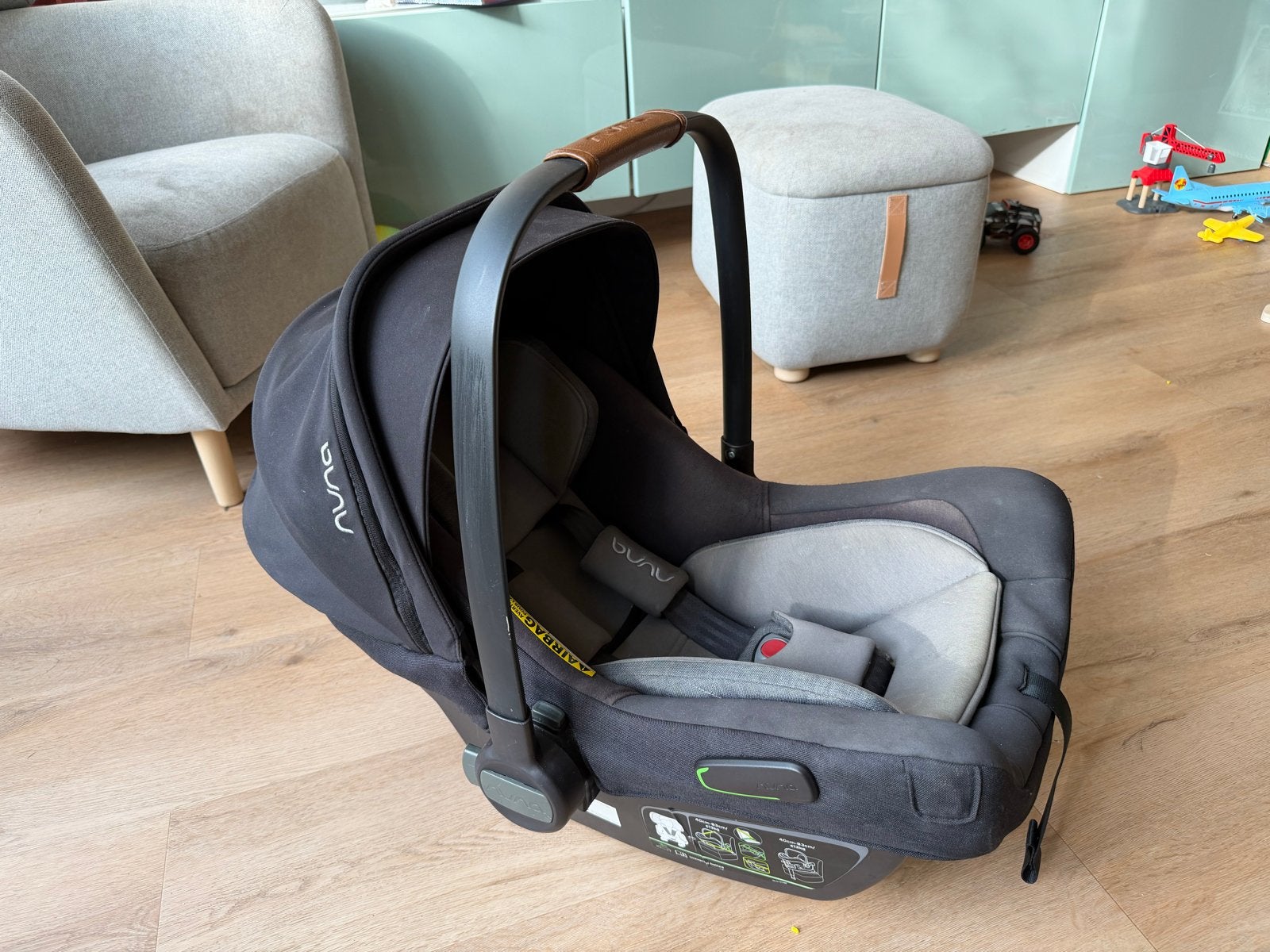 Nuna Pipa Next autostoel, Kinderen en Baby's, Autogordel of Isofix, Zijbescherming, Zo goed als nieuw, 0 t/m 13 kg