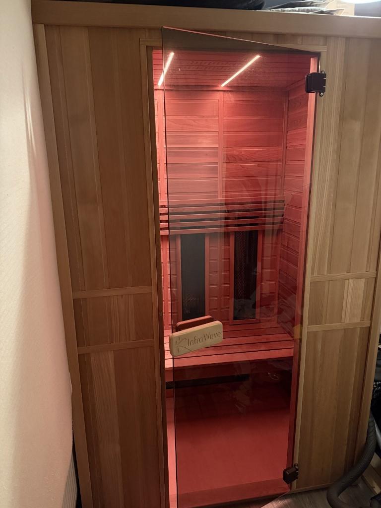 Infrarood sauna Infrawave RR130 2 persoons, Ophalen, Zo goed als nieuw, Infrarood, Complete sauna