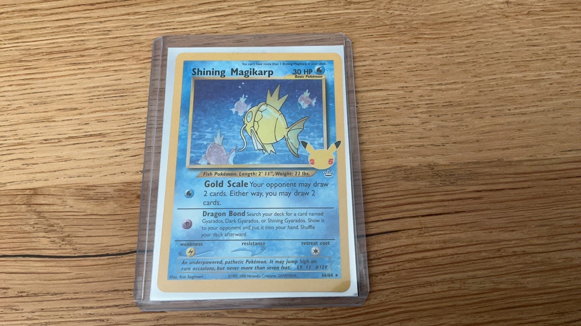 Pokemon Shining Magikarp 66/64 Celebrations 25th Anniversary, Verzenden, Zo goed als nieuw, Losse kaart