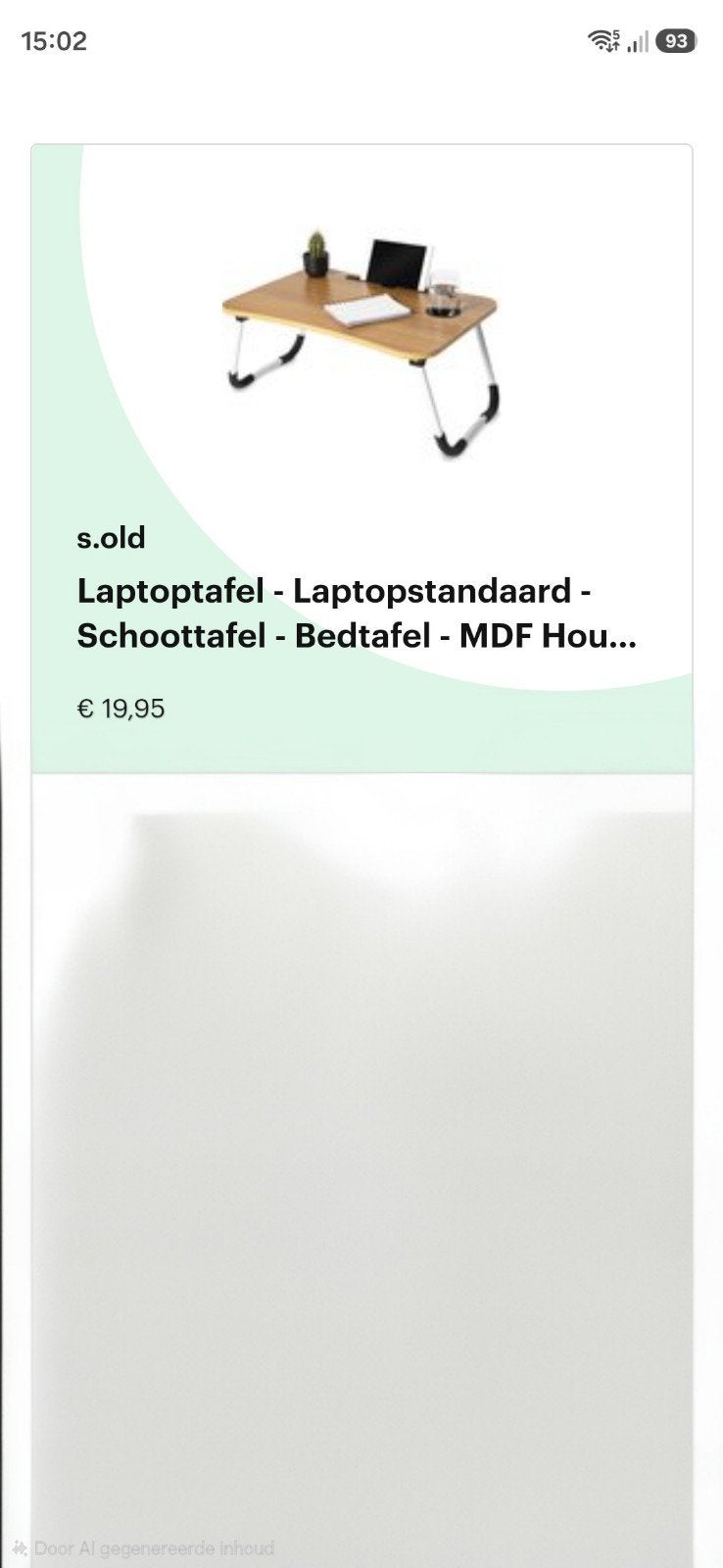 Laptopschoottafel met uitklapbare pootjes, Ophalen, Nieuw, Rond, Hout