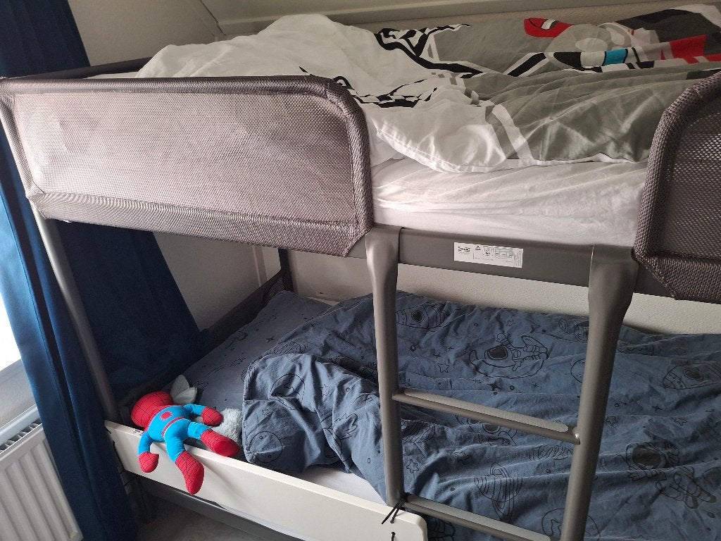 Grijs stapelbed, Ophalen, 90 cm, Tweepersoons, Minder dan 160 cm