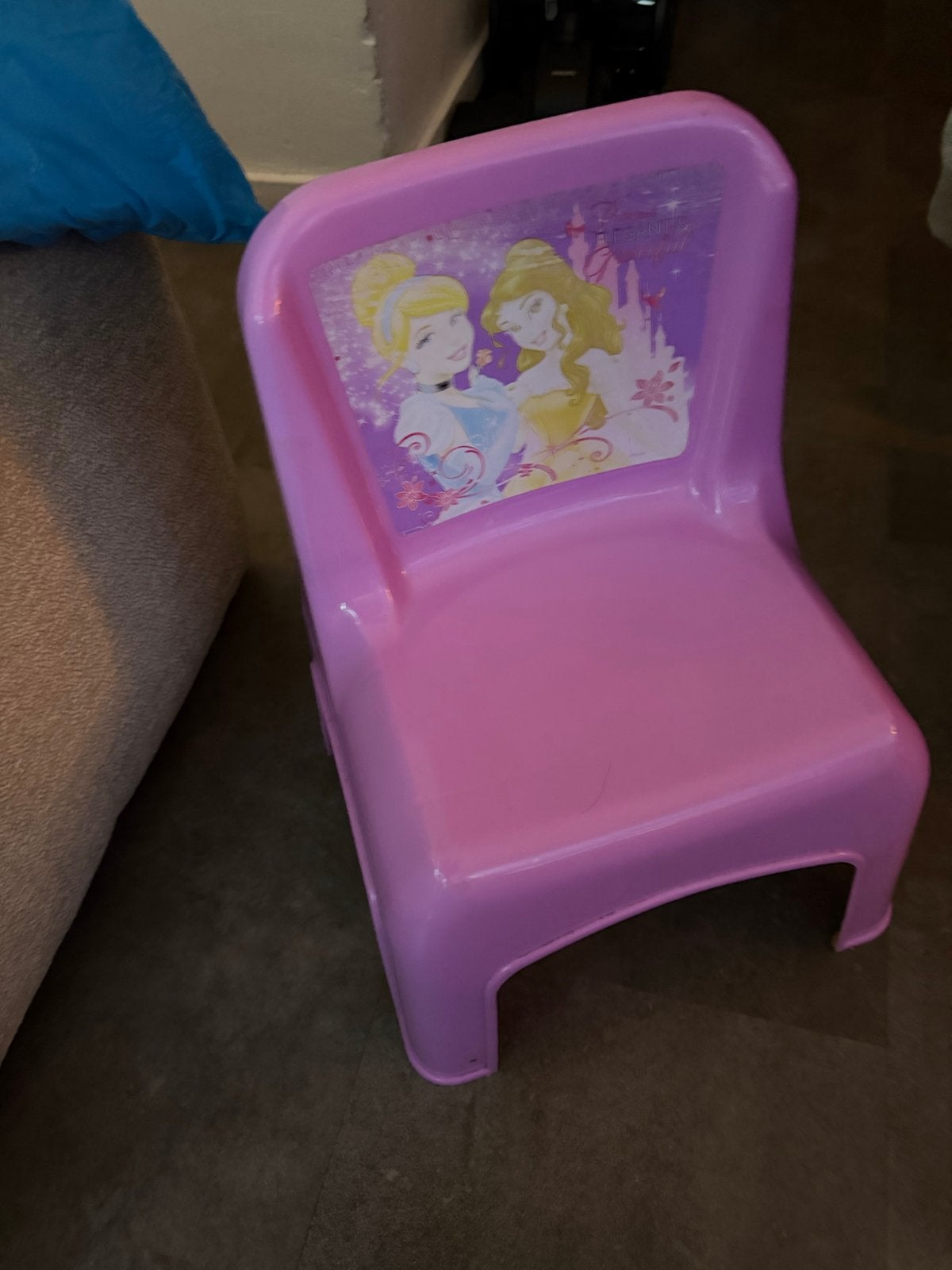 Roze kinderstoel met Disney prinsessen, Ophalen of Verzenden, Gebruikt, Overige typen