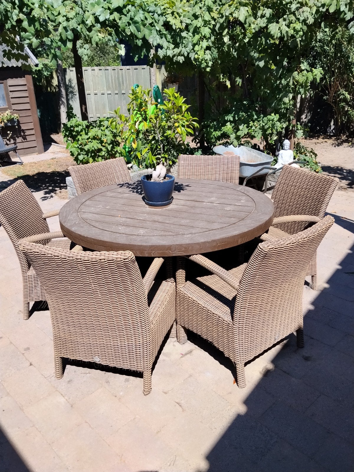 mooi tuintafel met 6 stoelen. van de garde kwaliteit., Tuin en Terras, Ophalen of Verzenden