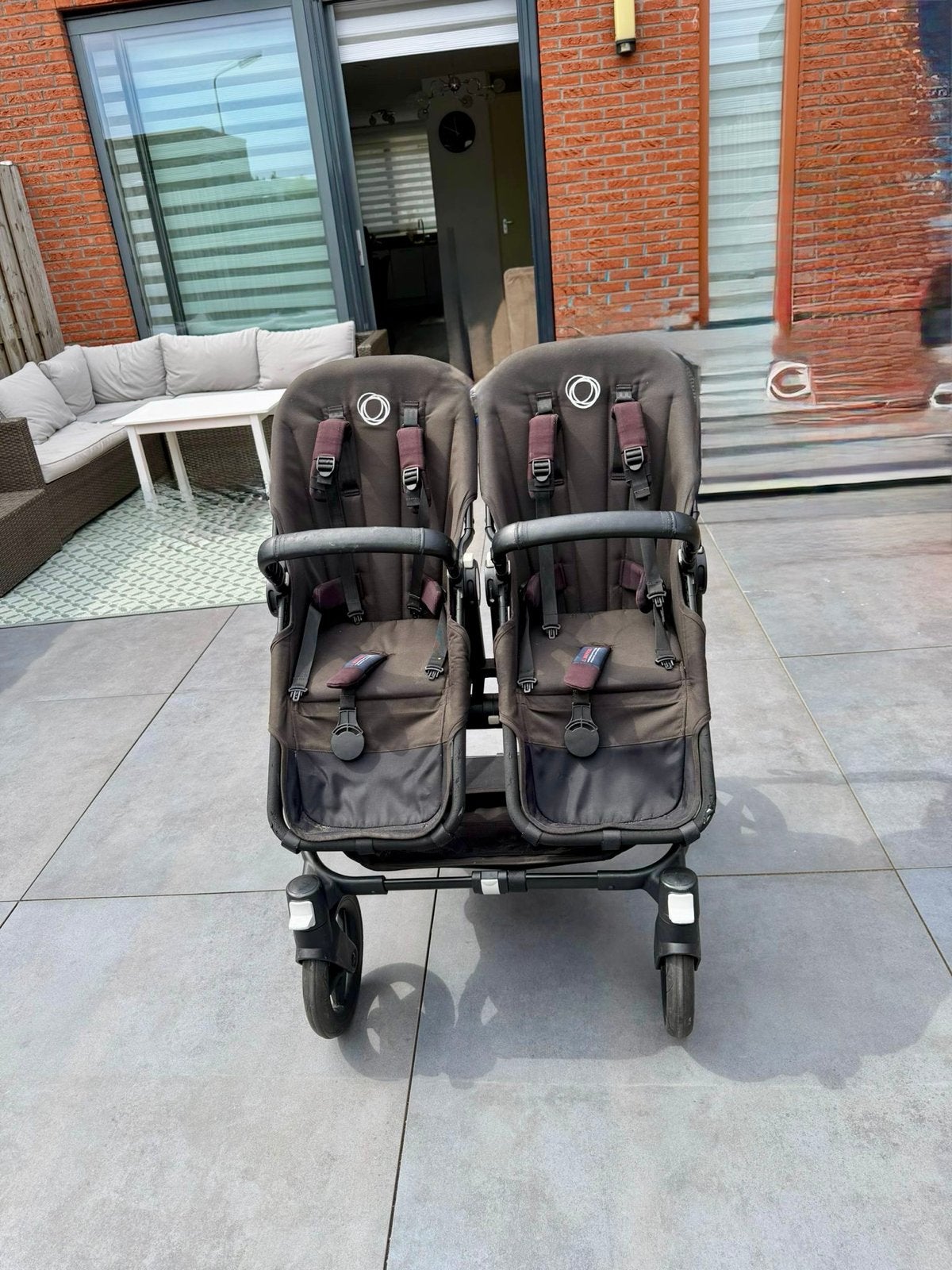 Bugaboo Donkey 5 Duo kinderwagen - Zwart twins, Gebruikt, Ophalen, Kinderwagen, Duowagen