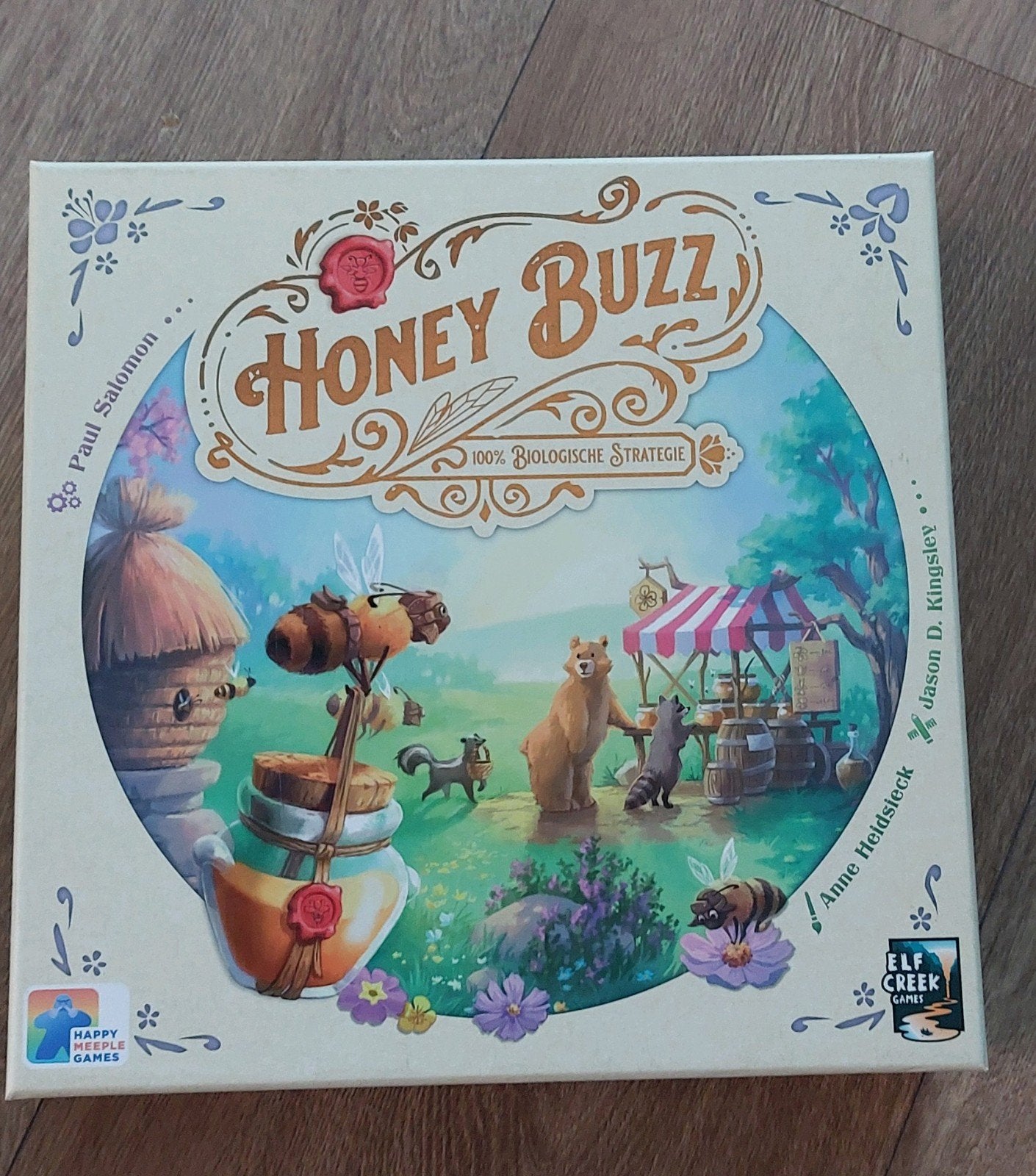 Honey Buzz bordspel - Happy Meeple Games, Een of twee spelers, Ophalen of Verzenden, Zo goed als nieuw, Happy Meeple Games