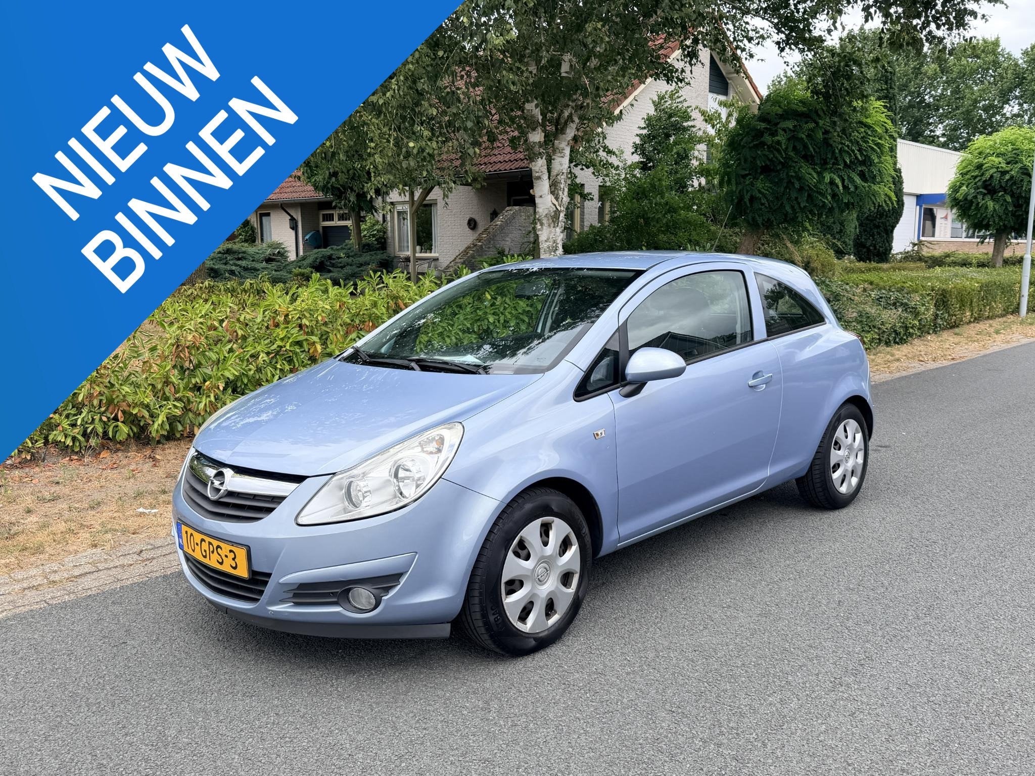 Opel Corsa 1.2-16V Enjoy 80PK•Automaat•Airco, Auto's, Blauw, 1229 cc, Origineel Nederlands, Euro 4
