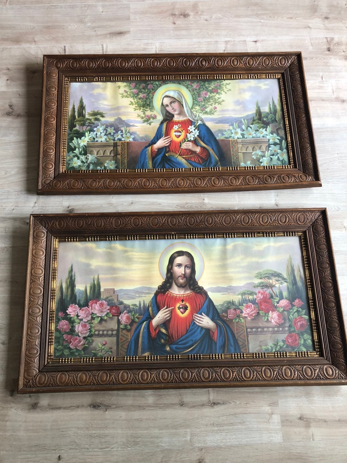 Jezus en Maria,  95cm bij 54cm, Ophalen