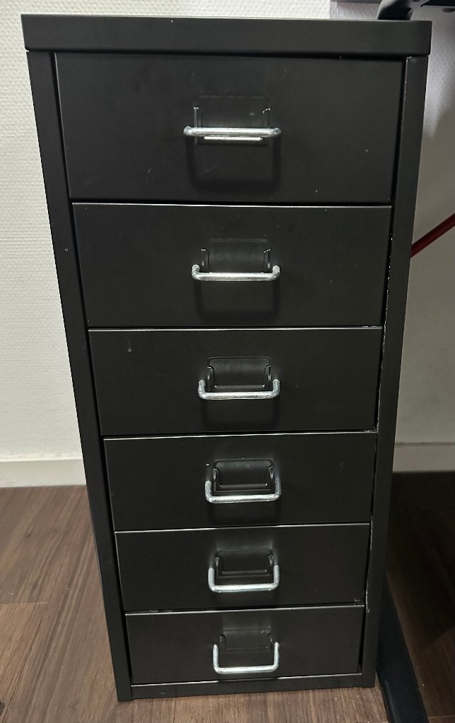 IKEA HELMER Ladeblok op Wielen – Zwart 28x69 cm, Huis en Inrichting, Kasten | Ladekasten, Ophalen, Minder dan 50 cm, 5 laden of meer