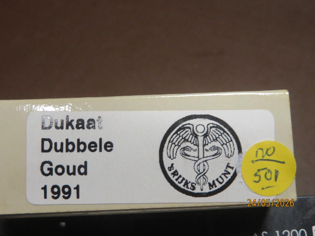 No.501- Gouden Dubbele Dukaat 1991      Proof munt, Koningin Beatrix, Losse munt, Goud, Overige waardes