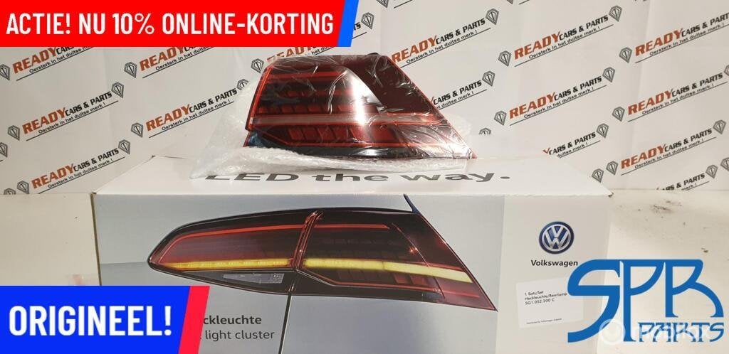 VW GOLF 7 FACELIFT 3D DYNAMISCH LED Achterlicht Rechtsbuiten, Volkswagen, Nieuw, Ophalen of Verzenden, Volkswagen