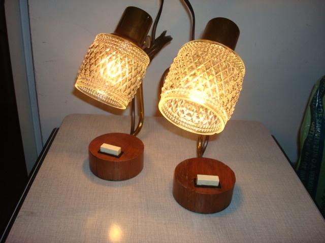 Vintage Nachtkastlampjes - Set van 2, Ophalen, Gebruikt, Glas
