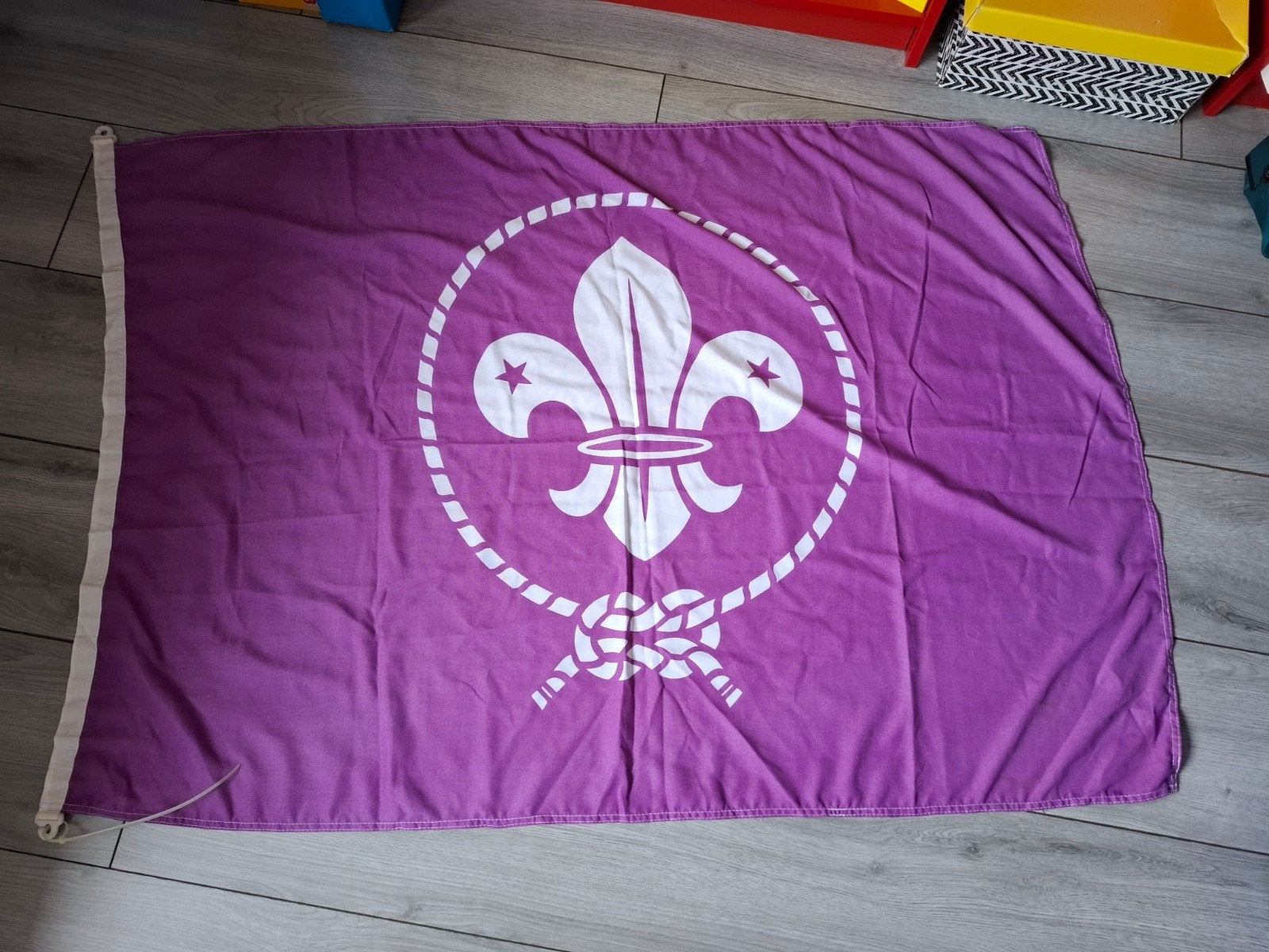 Vintage Scouting Vlag - Paars, Verzamelen, Scouting, Ophalen of Verzenden, Gebruikt, Overige typen