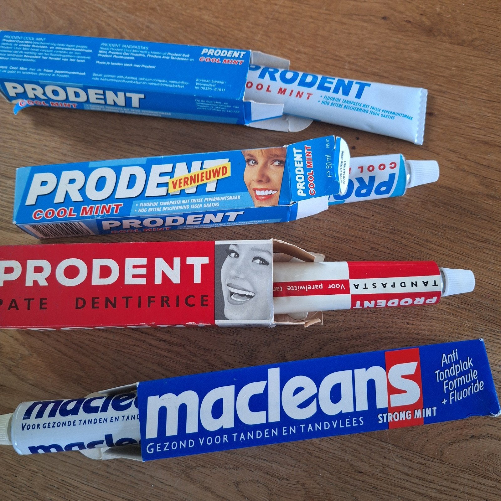 Vintage Prodent en Macleans Tandpasta Tubes, Ophalen of Verzenden
