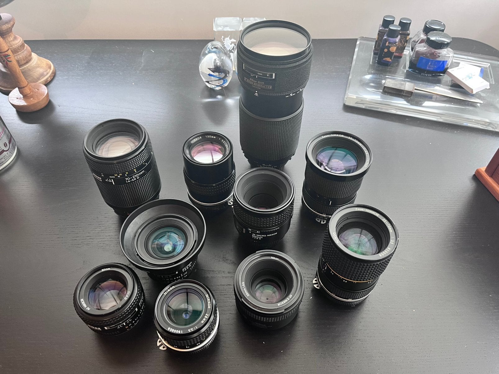 Nikon Nikkor lenzen collectie F mount, FX, Ophalen, Zo goed als nieuw