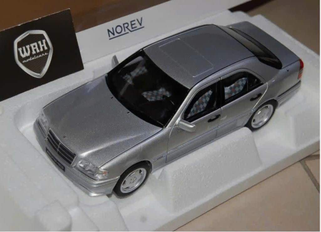 1:18 MERCEDES C36 AMG SILVER LTD 1000 PCS 183380 NOREV WRH, Verzenden, Zo goed als nieuw, Auto, Norev