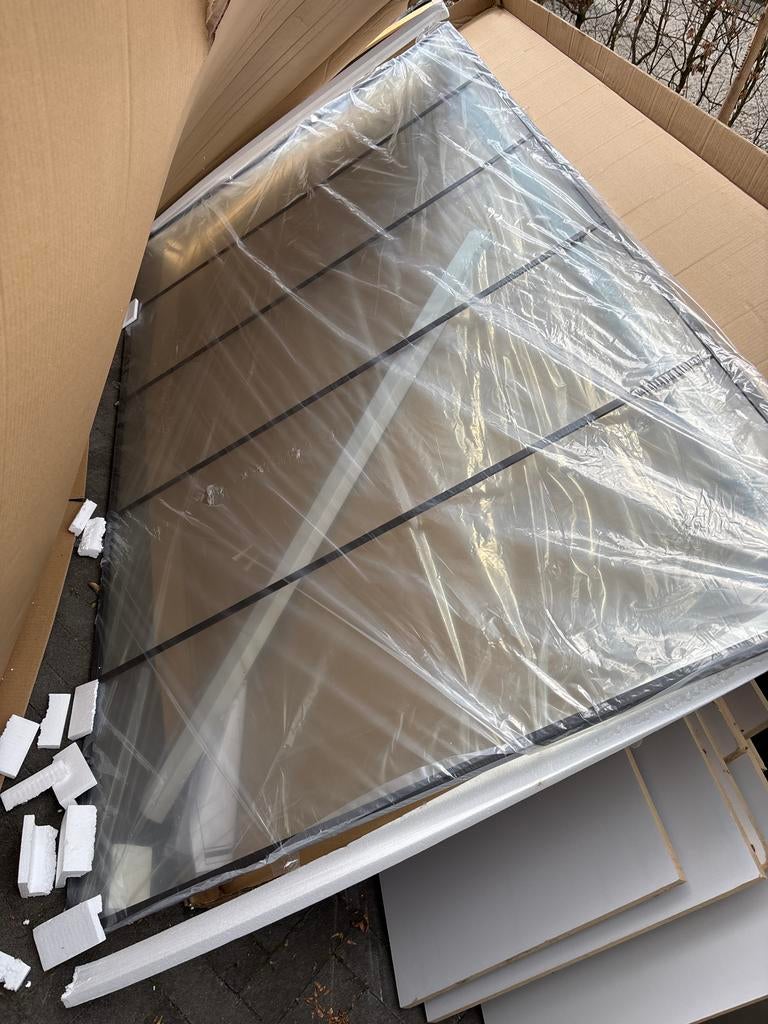 Nieuwe inloopdouche frame 990x2100mm, mat zwart, Ophalen, Nieuw, Glas, Douche