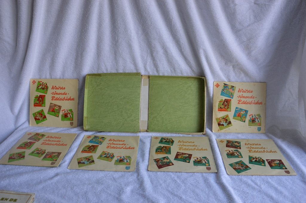 Verzamelalbum met 6 Duitse sprookjes singeltjes, jaren 50, Boxset, Gebruikt, Kinderen en Jeugd, Ophalen of Verzenden