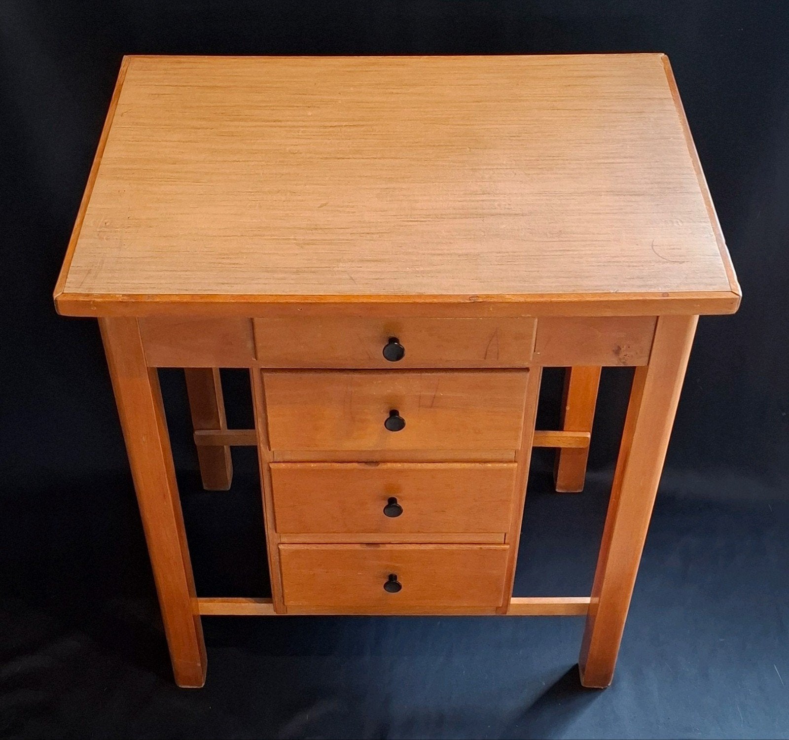 Zeldzaam Vintage Industrieel Schoolkastje / Sidetable, Ophalen