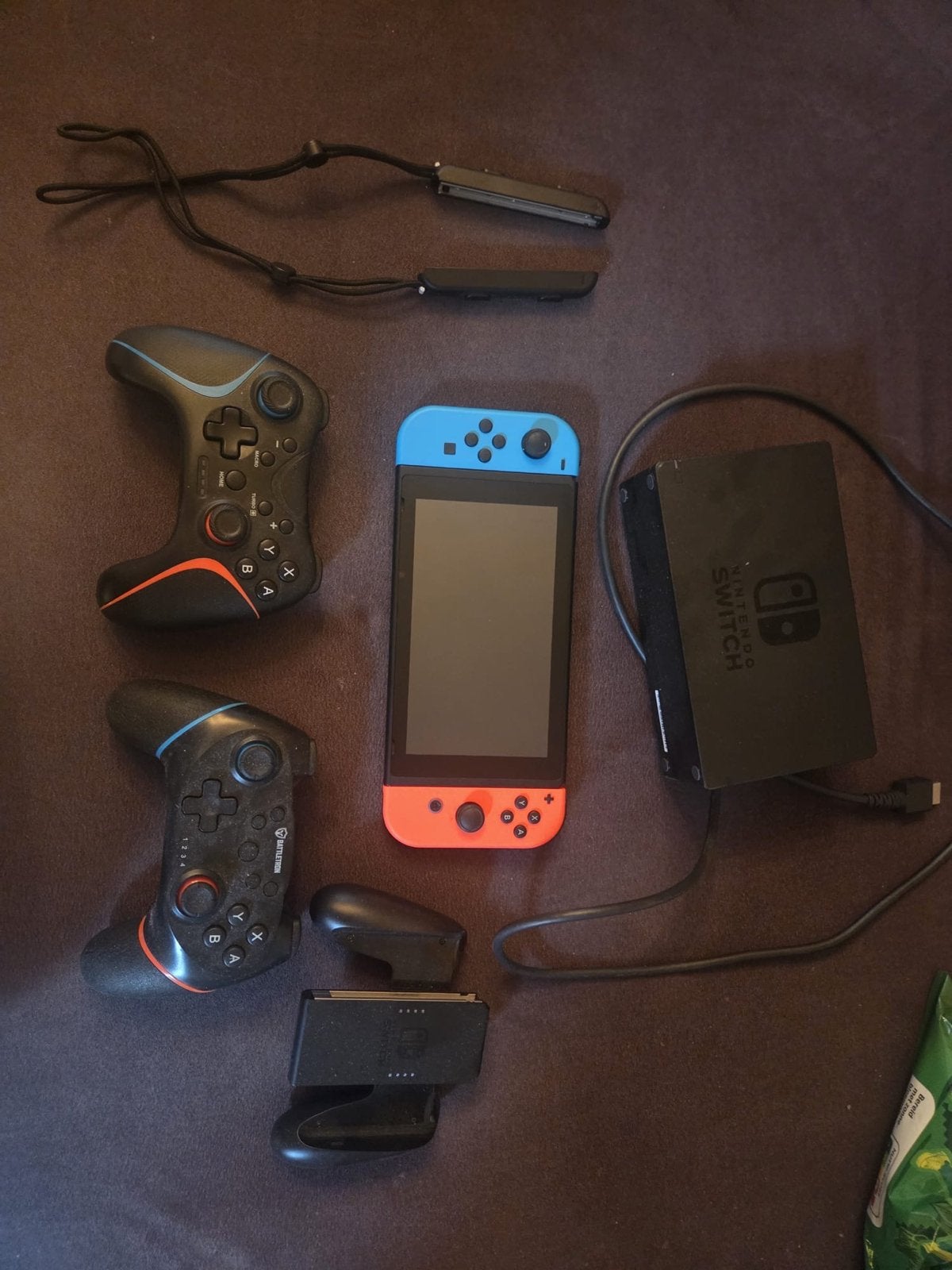 Nintendo Switch met 2 extra controllers en accessoires, Ophalen, Zo goed als nieuw, Met 3 controllers of meer, Switch Original