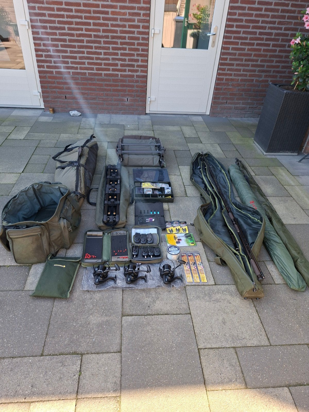 Schitterende Complete Karperset met alles erop en eraan., Watersport en Boten, Ophalen, Zo goed als nieuw, Complete set
