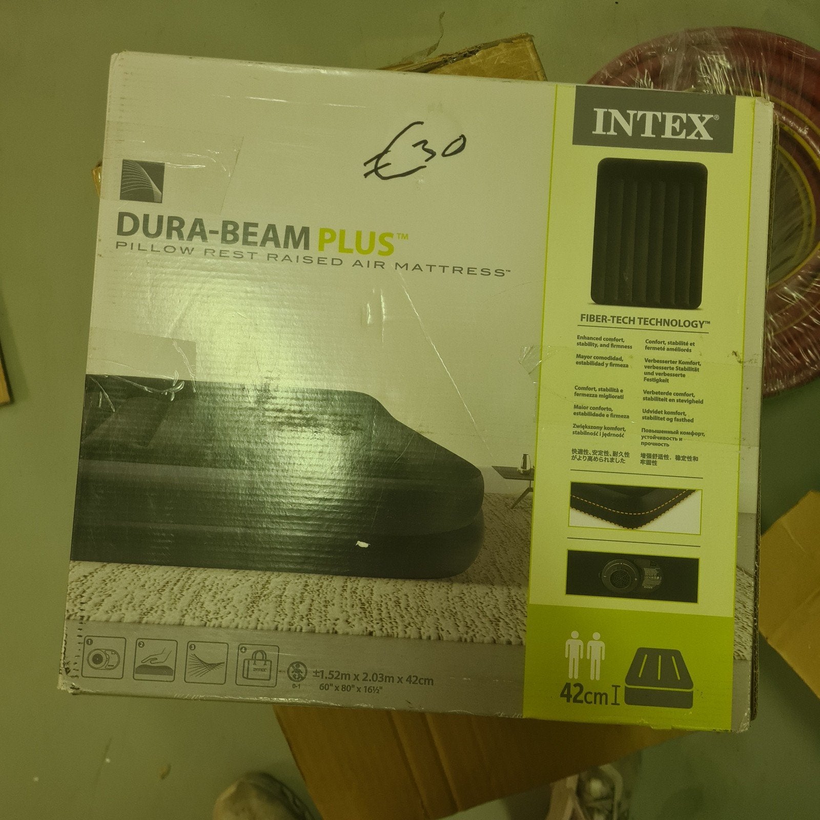 Intex Dura-Beam Plus Luchtbed - 2-persoons, Ophalen of Verzenden, Nieuw, 2-persoons