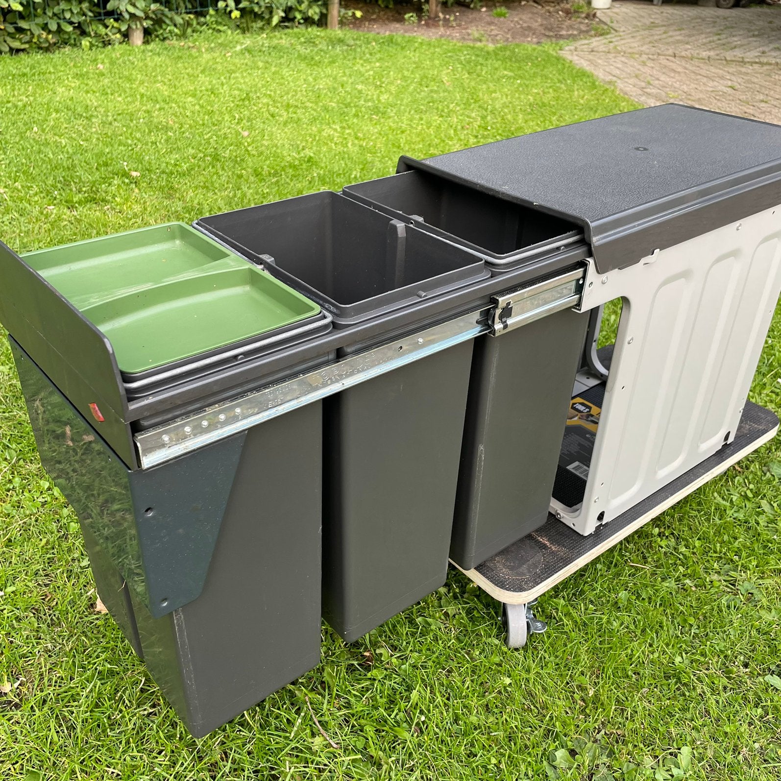 Wesco, inbouw afvalbak, 3x10L, als nieuw!!, Kunststof, Ophalen of Verzenden, Zo goed als nieuw, Minder dan 50 cm